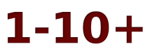 1 to 10 plus