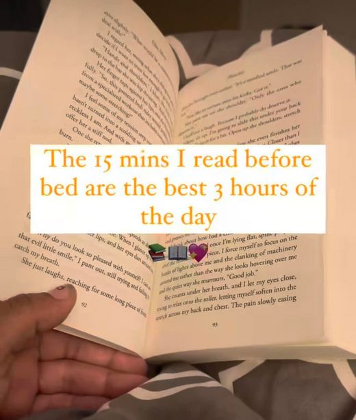The 15 mins I read before bed are the best 3 hours of the day