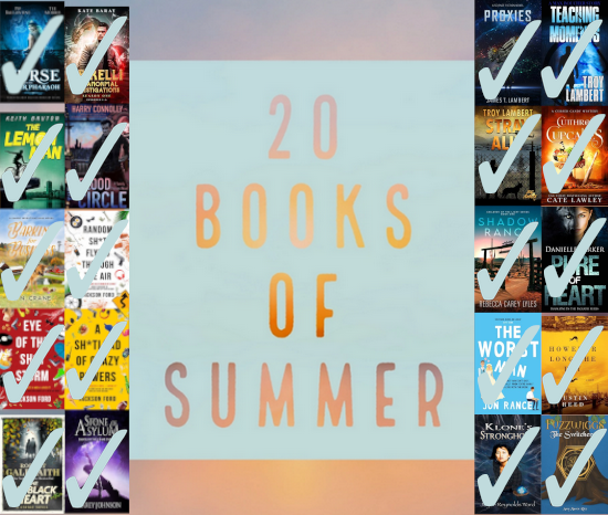 20 Books of Summer '23 August Check In Chart