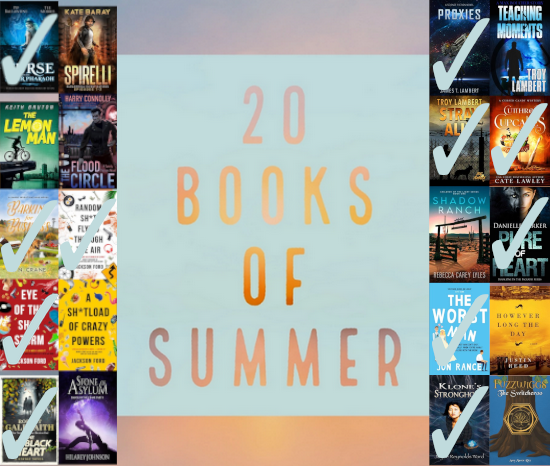 20 Books of Summer '23 July Check In Chart