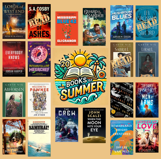 20 Books of Summer '25 Chart July Update In Progress