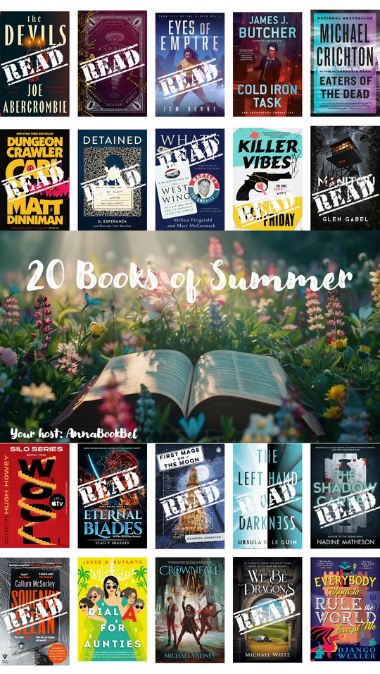 20 Books of Summer '26 Chart July Check-in