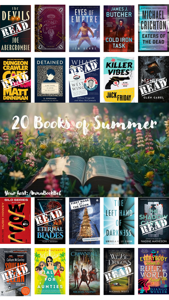 20 Books of Summer '26 Chart June Check-in