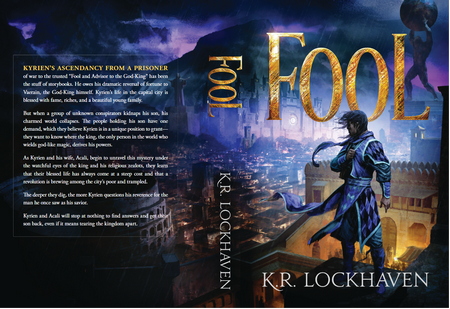 cover spread for Fool by K.R. Lockhaven
