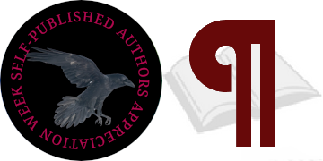 Self-Published Authors Appreciation Week circle logo and the Irresponsible Reader Pilcrow in front of an open book